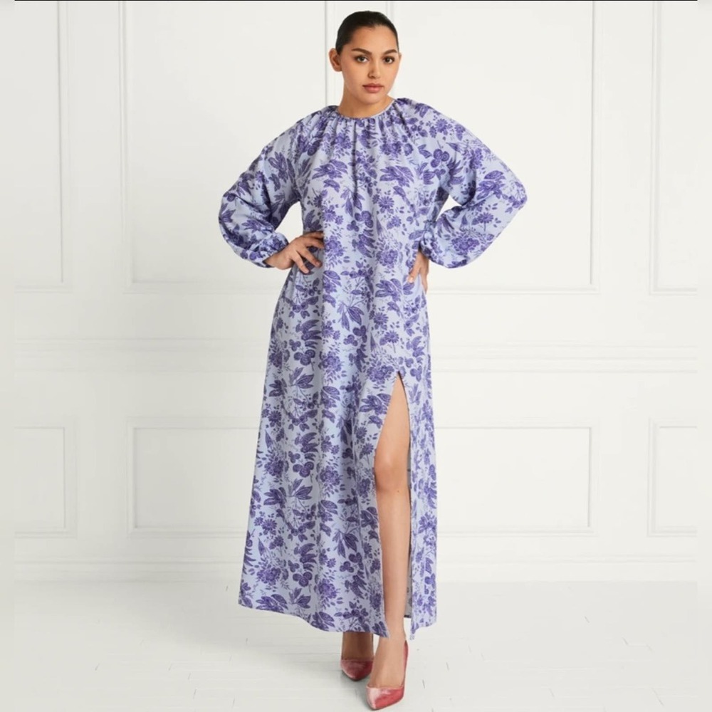 NWT! Hill House The Simone Dress Lilac Tonal Crepe Dress XS